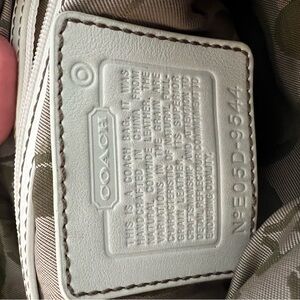 Coach White Leather Tote